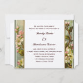 Vintage Lily Cross Christelijke huwelijksuitnodigi Kaart (Achterkant)