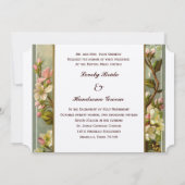 Vintage Lily Cross-katholieke bruiloft Uitnodiging (Achterkant)