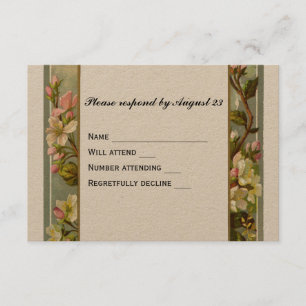 Vintage Lily Cross RSVP