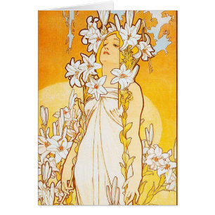 Vintage Lily door Alphonse Mucha