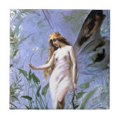 Vintage Lily Fairy Tegeltje (Voorkant)