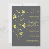 Vintage Lily Wedding Uitnodiging (Voorkant)