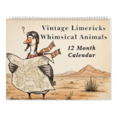 Vintage Limericks Whimsical Animals | Nonsense Kalender (Hoes)
