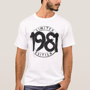 Vintage Limited Edition 1981 Retro Verjaardagsshir T-shirt