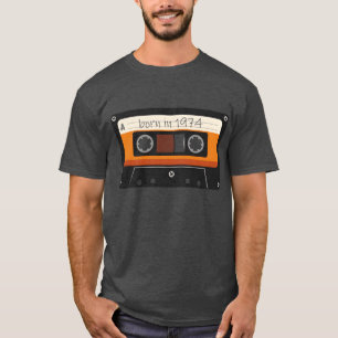 Vintage Limited Edition Antiek 1974 Verjaardag vin T-shirt