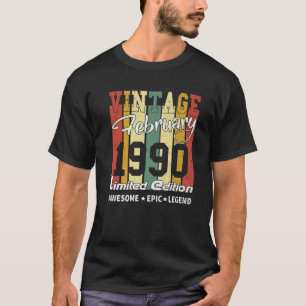 Vintage Limited Edition Birthday Decoration Februa T-shirt