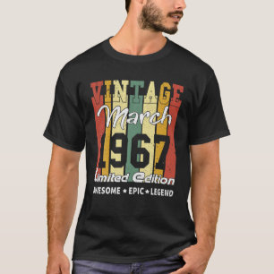 Vintage Limited Edition Birthday Decoration March T-shirt