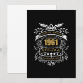 Vintage Limited Edition, gemaakt in 1961, verjaard Kaart (Voorkant / Achterkant)