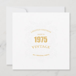 Vintage Limited Edition Gemaakt in 1975 Verjaardag Kaart