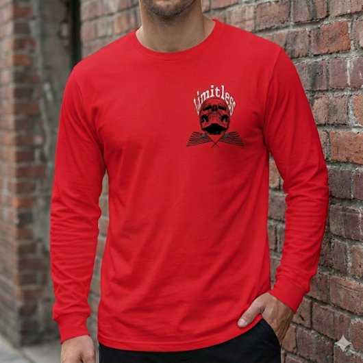 Vintage Limitless Skull Long Sleeve Tee T-shirt