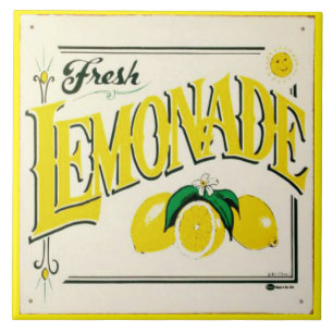 Vintage limonade met citroenmoes Keramische Tegel Tegeltje