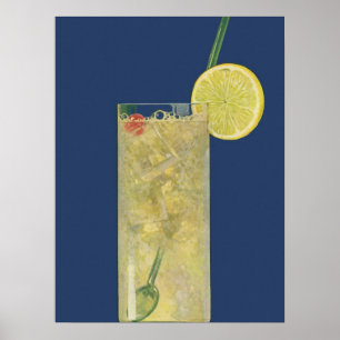Vintage limonade of fruitsap, drankjes dranken poster