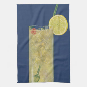 Vintage limonade of fruitsap, drankjes dranken theedoek