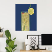 Vintage limonade of vruchtenmoes, Drinken Beverage Poster (Thuiskantoor)
