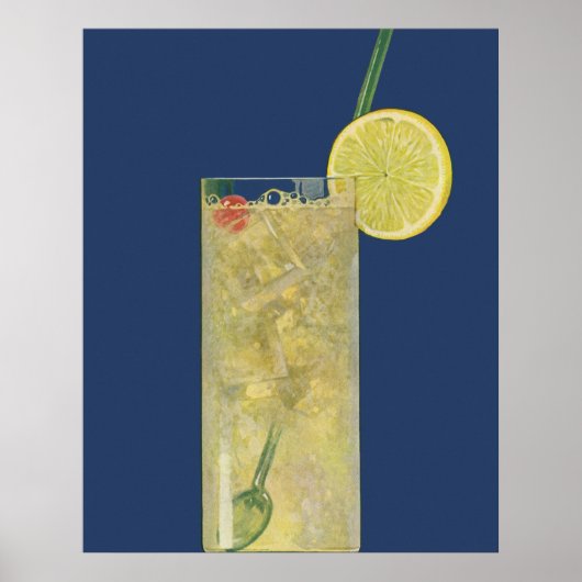 Vintage limonade of vruchtenmoes, Drinken Beverage Poster (Voorkant)