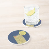 Vintage limonade of vruchtenmoes, Drinken Beverage Zandsteen Onderzetter (Zijkant)