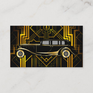 Vintage Limousine Service Zakelijke Kaart Visitekaartje