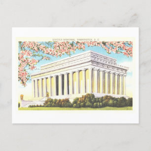 Vintage Lincoln Memorial in Washington, DC, Briefkaart
