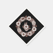 Vintage Line Art Floral Frame Servet (Hoek)