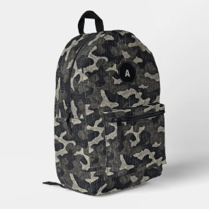 Vintage Linnen Camouflage Bedrukte Rugzak
