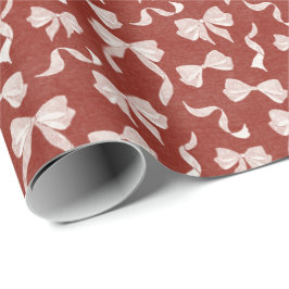 Vintage lint & strikken waterverf linnen (crème ro cadeaupapier