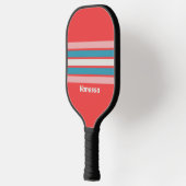 Vintage Lipstick Overdwars Gestreepte met Naam Pickleball Paddle (Links)