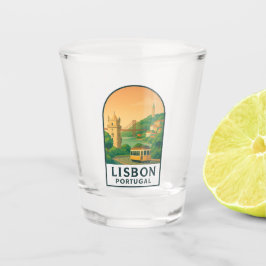 Vintage Lisbon Portugal Shot Glass – Retro Travel  Shot Glas