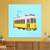 Vintage Lisbon Tram Icon Canvas Afdruk (Insitu (Woonkamer))