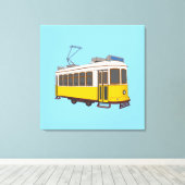 Vintage Lisbon Tram Icon Canvas Afdruk (Insitu (Houten vloer))