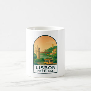 Vintage Lissabon Portugal Mok – Retro Reisstad