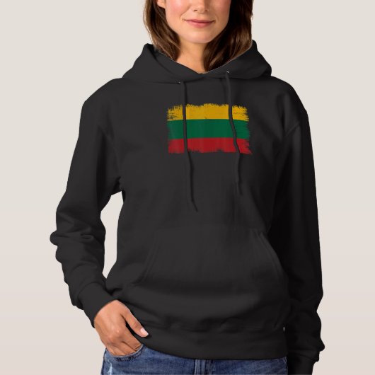 Vintage Lithuania Flag Lithuanian Independence Day Hoodie (Voorkant)