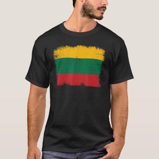 Vintage Lithuania Flag Lithuanian Independence Day T-shirt (Voorkant)