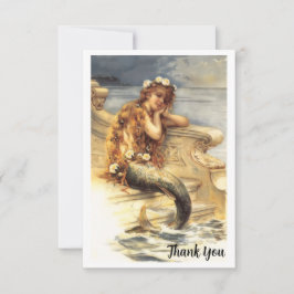 Vintage Little Mermaid Bedankkaart