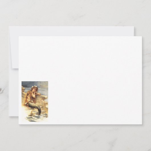 Vintage Little Mermaid Notitiekaartje (Voorkant)