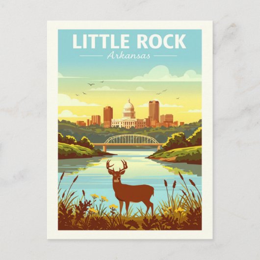 Vintage Little Rock Arkansas Briefkaart (Voorkant)