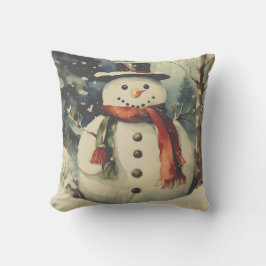 Vintage Little snowman Kussen