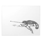 Vintage Lizard Chameleon Illustration Sjabloon Notitieblok (Voorkant)