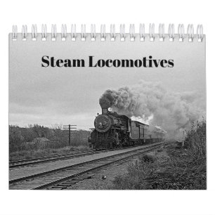 Vintage locomotief trein verjaardag khaki Reis Kalender