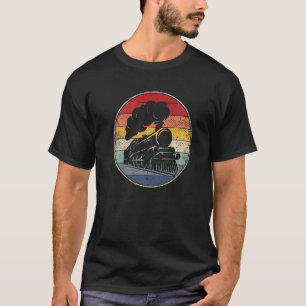 Vintage locomotief voor treinen t-shirt