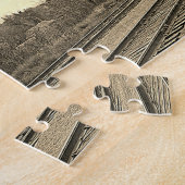 Vintage Locomotive Train Steam Engine Railway Legpuzzel (Zijkant)