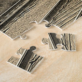 Vintage Locomotive Train Steam Engine Railway Legpuzzel (Zijkant)