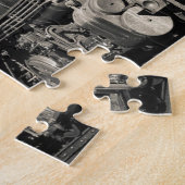 Vintage Locomotive Train Steam Engine Railway Legpuzzel (Zijkant)