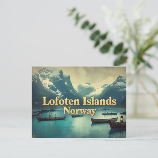Vintage Lofoten Magic Briefkaart (Staand voorkant)