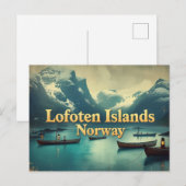 Vintage Lofoten Magic Briefkaart (Voorkant / Achterkant)