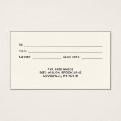 Vintage Logo bijen Robuust Kaart (Achterkant)