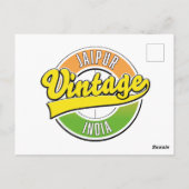 vintage logo notitieboek briefkaart (Achterkant)