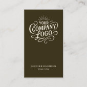 Vintage Logo Style Espresso Brown Visitekaartje (Voorkant)