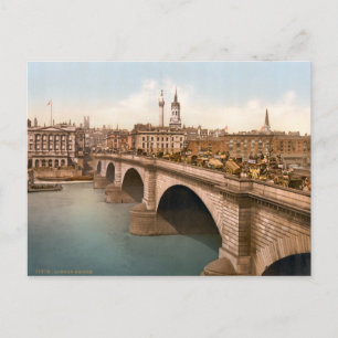 Vintage Londen Bridge Londen Engeland Briefkaart