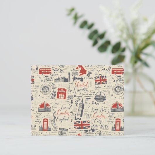 Vintage Londen Briefkaart (Staand voorkant)