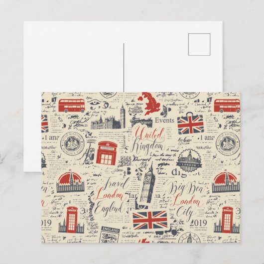 Vintage Londen Briefkaart (Voorkant / Achterkant)